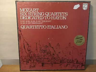 MOZART Six String Quartets Dedicated To HAYDN Quartetto Italiano 3 LP Box Set • $10