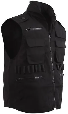 Black Military Tactical Ranger Vest With Hood Rothco 7557 Brand New • $47.99