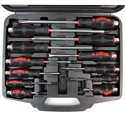 Magnetic Screwdriver Set 12pc Heavy Duty Philips & Flat Head Go Through Drivers • £13.99