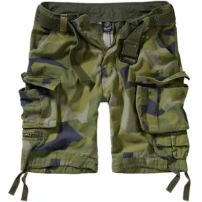 Brandit Savage Vintage Shorts Hunting Fishing Mens Polycotton Swedish Camo M90 • $135.25