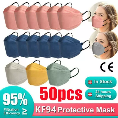 10/50/100PCS BULK KF94 Mask Disposable Particulate Respirator Face Masks 4 Layer • $19.75