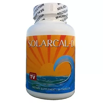 SolarCal D 1500mg Coral Calcium Daily 2000 IU Vitamin D3 90 Pills Best Supreme  • $6.91