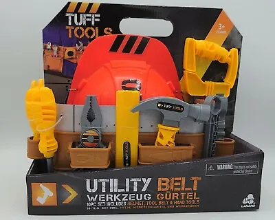 £15.99 • Buy Lanard Tuff Tools Toy Construction Work Utility Belt Set 10 Pieces Inc. Hard Hat