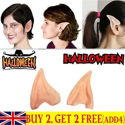 £2.63 • Buy Elf Fairy Ears Halloween Party Costume Easy Fit Latex Hobbit Spock Fancy Dress