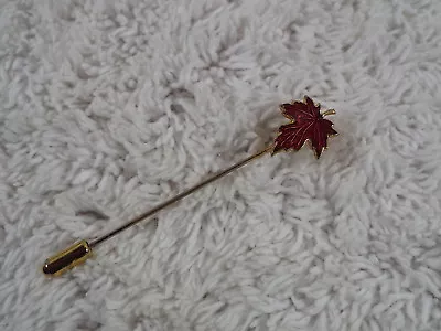 Goldtone Red Maple Leaf Stick Pin (C52) • $1.02