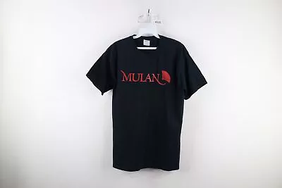 Vintage Disney Mens Medium Spell Out Mulan Movie Short Sleeve T-Shirt Black • $26.95