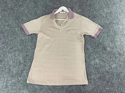 Yves Saint Laurent YSL Shirt Mens Medium Polo Slim Fit Beige Vintage 90s N246 • $35