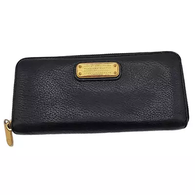 Marc By Marc Jacobs Q Slim Standard Supply Black Long Leather Zip Around Wallet • $75