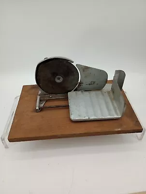 Vintage Manual Hand Crank Meat Cheese Bread Slicer Food Kitchen Farmhouse  • $50