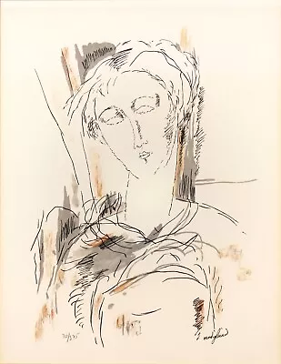 Amedeo MODIGLIANI  Portrait Of Edith Sitwell  Signed & Numbered Lithograph • $229