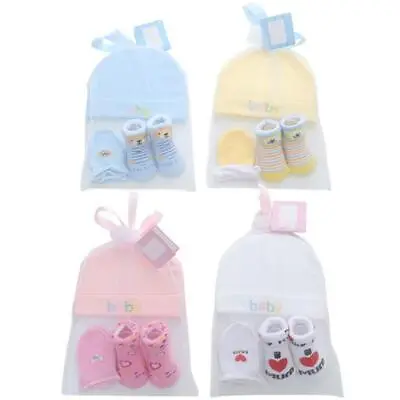 Baby Newborn Hats Mittens And Socks Set For Boys Girls Beanie Hat 0-6 Month • $14.92