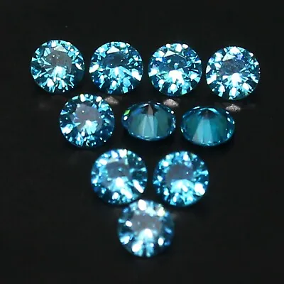 Awesome ! Fancy Color 10 Pcs Lot Of VS1 Brillant Cut 2.20 Mm Round Blue Diamond • $20.90