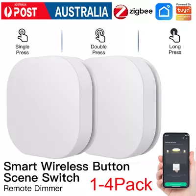 Tuya ZigBee Smart Switches Button Wireless Remote Control Scene Linkage Switch • $25.99