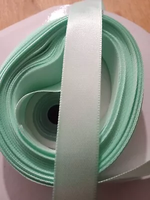 2 Yards 5/8  Mint Green Satin Ribbon • $2.50