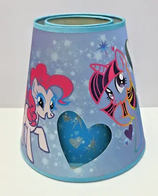 My Little Pony Fabric 4 Cut Out Hearts Lamp Shade Cover RARE Friendship Is Magic • $19.99