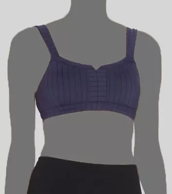 $65 Alo Yoga Women's Blue Captivate Pinstripe Jacquard Sports Bra Size X-Small • $20.78