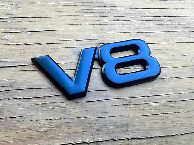 Metal Black V8 Vntage Car Auto Trunk Tailgate Rear Emblem Badge Decal Sticker • $7.49