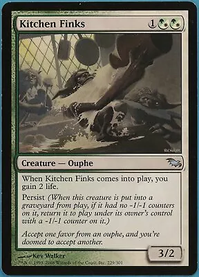 $2.05 • Buy Kitchen Finks Shadowmoor NM White Green Uncommon MAGIC CARD (ID# 56821) ABUGames