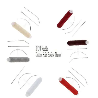 Hair Track Sewing Decor Thread W/ I/C/J Needles Set For Hair Extension • £4.27