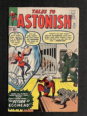 $45 • Buy Marvel Comics Tales To Astonish #45 2nd App Of WASP! ANT-MAN Silver Age 1963