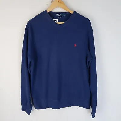 Ralph Lauren Polo Mens Vintage 90'S Sweatshirt Navy SZ Small (M1508) • £20.95