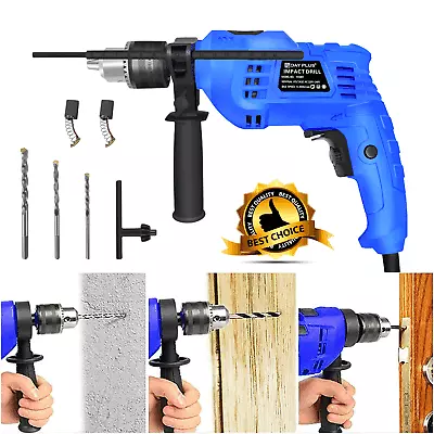 Corded Impact Hammer Drill Electric Screwdriver Variable Speed 850W Power Tools • £20.35