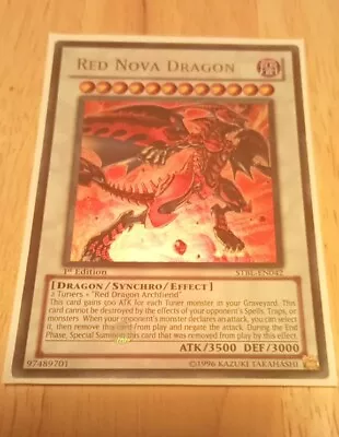 Yu-Gi-Oh! Red Nova Dragon STBL-EN042 Ultra Rare 1st Edition LP • £9