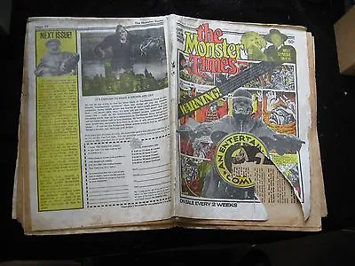 Vintage The Monster Times Volume 1 No 10 Newspaper Magazine EC Comics • $19.99
