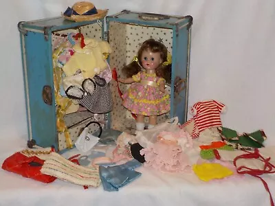 Vintage 8  Vogue Ginny Walker Doll W/Trunk Clothing Accessories (SEE PICS) • $74.99