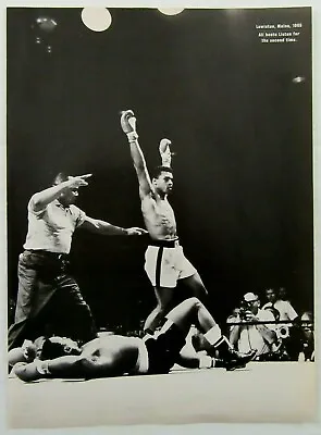 Muhammad Ali Vs. Sonny Liston Maine 1965 B&W Full Page Magazine Poster • $4.99