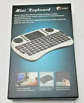 Tickbox Mini Portable Wireless Keyboard Mouse Combo Xbox 360 PS3 PCs Smart TVs • $15.97