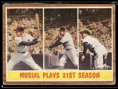 1962 Topps Baseball Stan Musial St. Louis Cardinals #317 • $8.99