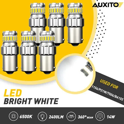 $26.99 • Buy 6x 1156 23SMD LED Tail Brake Stop Backup Reverse Turn Signal Lights Bulbs White