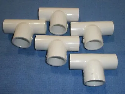 (5pk) 401-074 1/2x1/2x3/4  White PVC SCH 40 Socket Bullhead Reducing Tees Dura  • $8.99