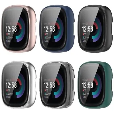 Screen Protector PC Case+Film Tempered Cover For Fitbit Versa 4/Sense 2 • $9.09