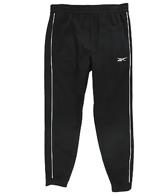 Reebok Mens Workout Ready Piping Athletic Sweatpants Black Medium • $29.32