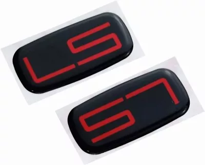 2X LS Emblem Badge Sticker Decals Compatible For 99-07 Silverado (Red Black) • $12.99