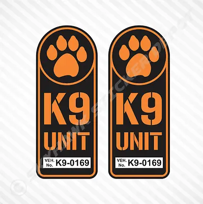 K9 Unit Badge Sticker Set Vinyl Decal Hunting Bomb Police Dog Paw  • $3.49