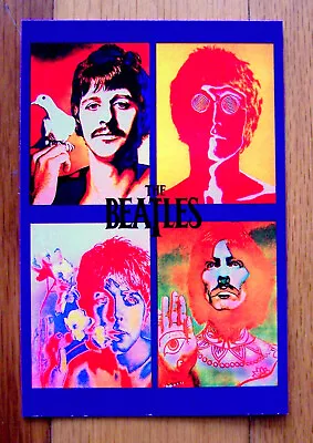 THE BEATLES Psychedelic Postcard Richard Avedon 4”x6”RINGO JOHN PAUL GEORGE Mint • $9.99