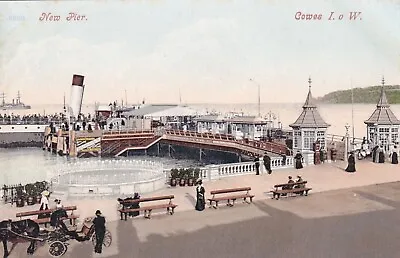 K.196 Isle Of Wight - Postcard Of The New Pier Cowes • £2.20