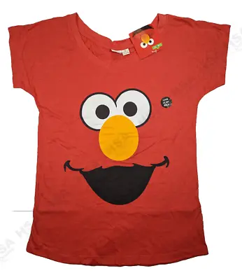 £8.49 • Buy Girls Ladies Sesame Street Elmo Character Tshirt Novelty Tee Top NEW YEAR SALE
