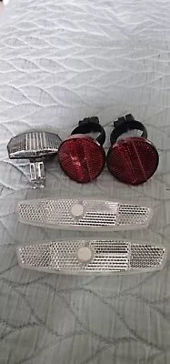 REFLECTOR SET BIKE BICYCLE RED WHITE SAFETY WHEEL REFLECTORS Sunlite Cateye • $4.99