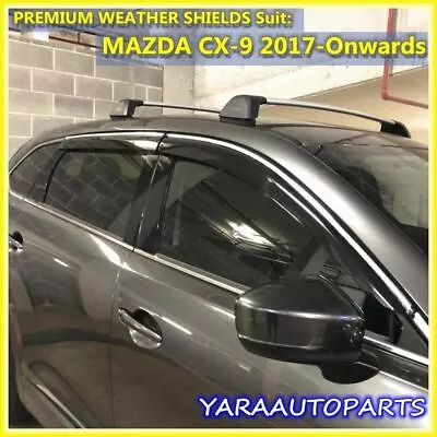 Weathershields  Window Visors With Chrome Moulding Suit For Mazda CX-9 2017-2022 • $75