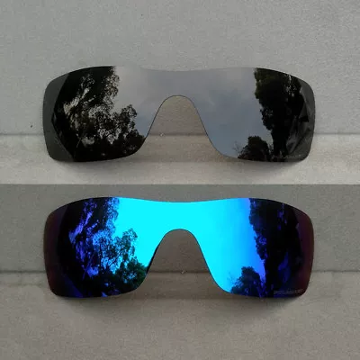 2 Pieces Black&Ice Blue Mirrored Replacement Lenses For-Oakley Batwolf Polarized • $30.99