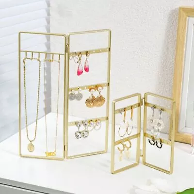 Metal Gold Earrings Ring Necklace Watch Jewelry Shelf Jewelry Display Stand AU • $16.75