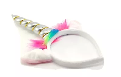 £6.99 • Buy Unicorn Headband Ears, Silver, Adult And Children One Size Fancy Dress Accessory