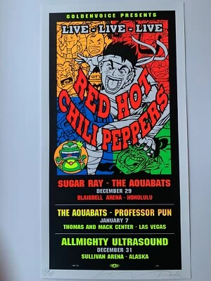 $100 • Buy Taz 1998 Red Hot Chili Peppers Original Rock Concert Poster