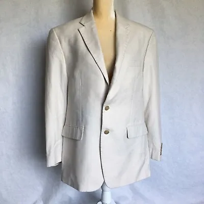 Michael Kors Mens Ivory Suit Jacket 44R Classic Cream Sport Coat • $34.99