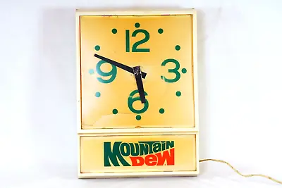 1978 Mountain Dew Restaurant Or Store Advertising Clock For Restoration / Parts • $115.19