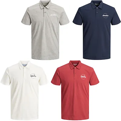 £4.98 • Buy Jack & Jones Originals Polo Shirt Mens Front Logo Print S/S Tee T-Shirt JORRaffy